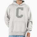 Alphabet Silver C Sports Letter C Hoodie - Trendy Graphic Men Women - T-Shirt, Sweatshirt, Hoodie