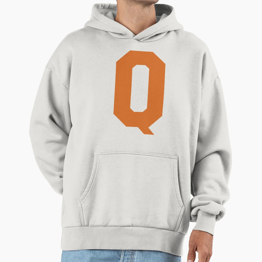 Alphabet Orange Q Sports Letter Q Hoodie - Casual Everyday Wear Unisex - T-Shirt, Sweatshirt, Hoodie