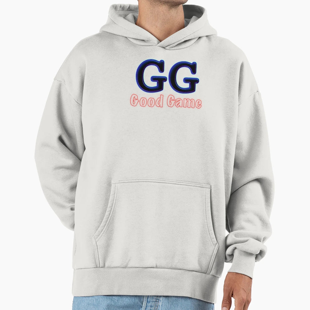 Gg Good Game G G Conversation Gaming Hoodie - Minimalist Print Men Women - T-Shirt, Sweatshirt, Hoodie