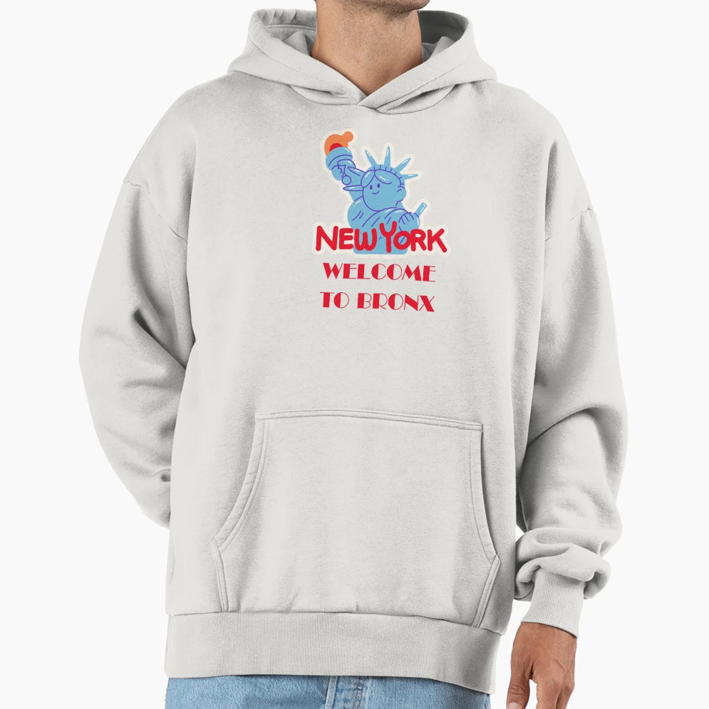 Welcome To Bronx I Invite You To New York Hoodie - Aesthetic Graphic Unisex - T-Shirt, Sweatshirt, Hoodie