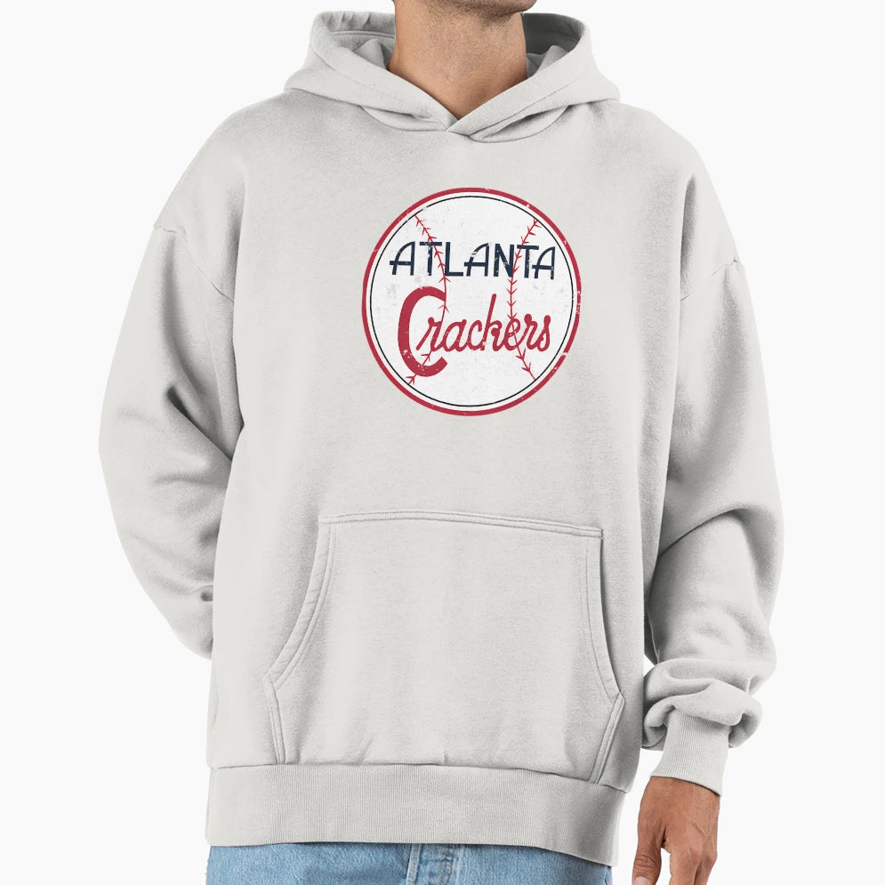 Atlanta Crackers Defunct Baseball Hoodie - Minimalist Print for Adults - T-Shirt, Sweatshirt, Hoodie