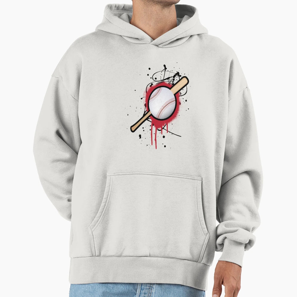 Baseball Hoodie - Minimalist Print for Adults - T-Shirt, Sweatshirt, Hoodie