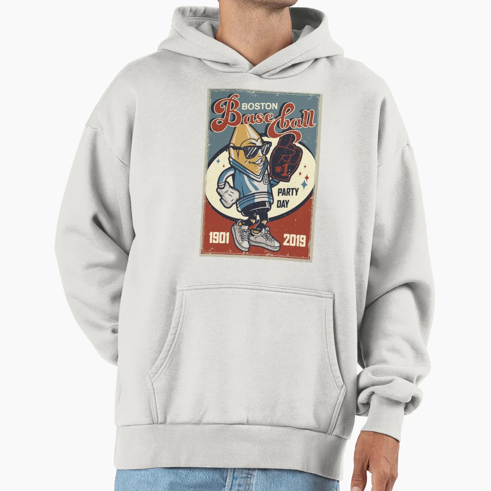 Boston Baseball Hoodie - Novelty Apparel Men Women - T-Shirt, Sweatshirt, Hoodie