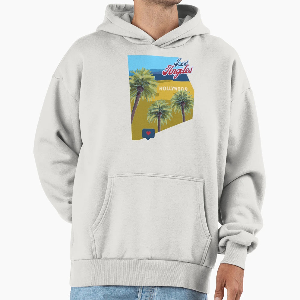 Los Angeles Funny Gifts California Hoodie - Custom Art Print for Adults - T-Shirt, Sweatshirt, Hoodie