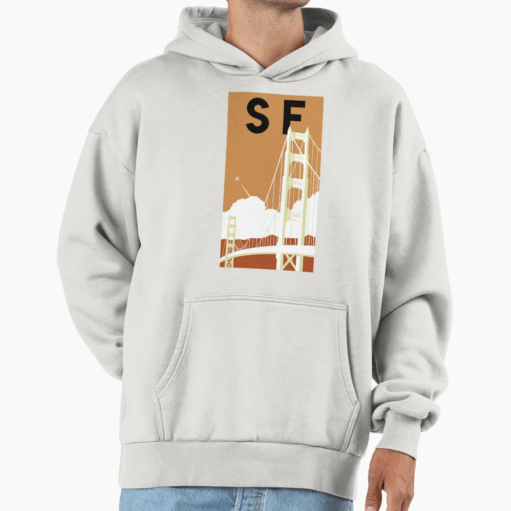 San Francisco California Minimalist Hoodie - Trendy Graphic for Adults - T-Shirt, Sweatshirt, Hoodie