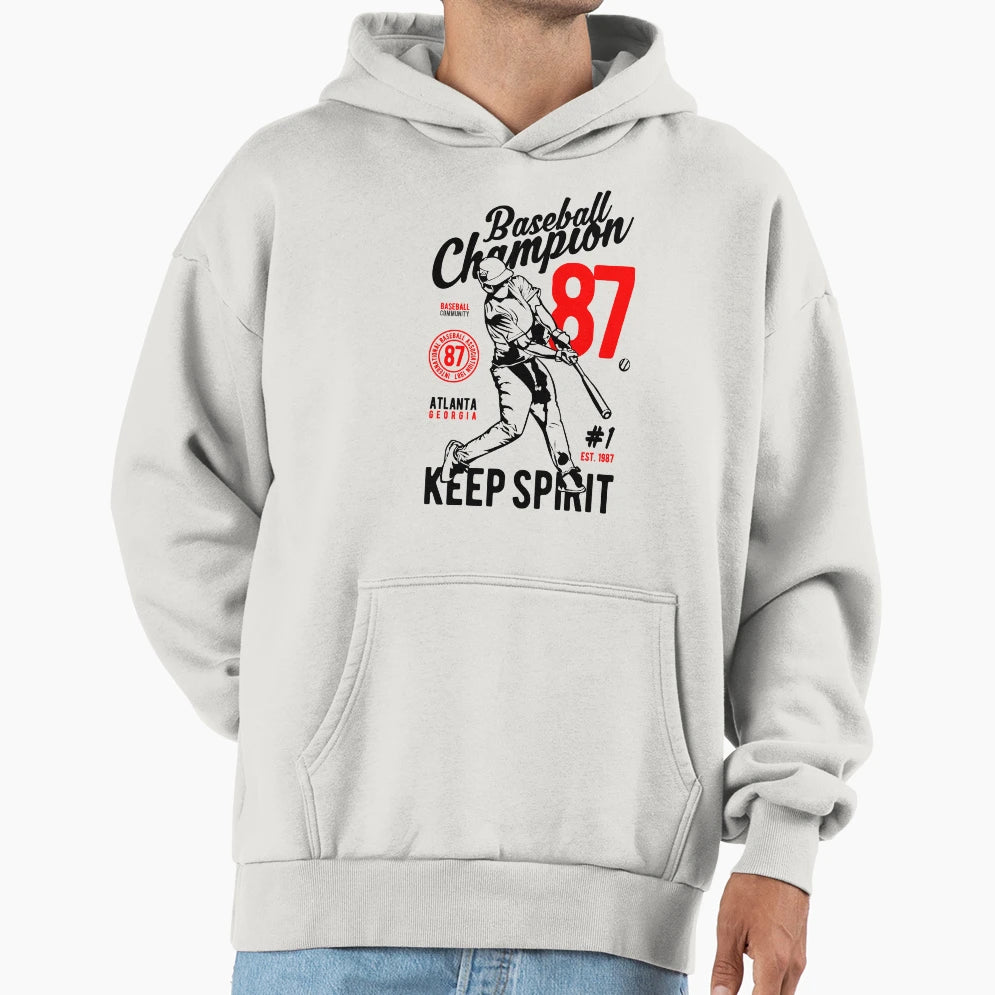Baseball 1987 Hoodie - Streetwear Style Unisex - T-Shirt, Sweatshirt, Hoodie