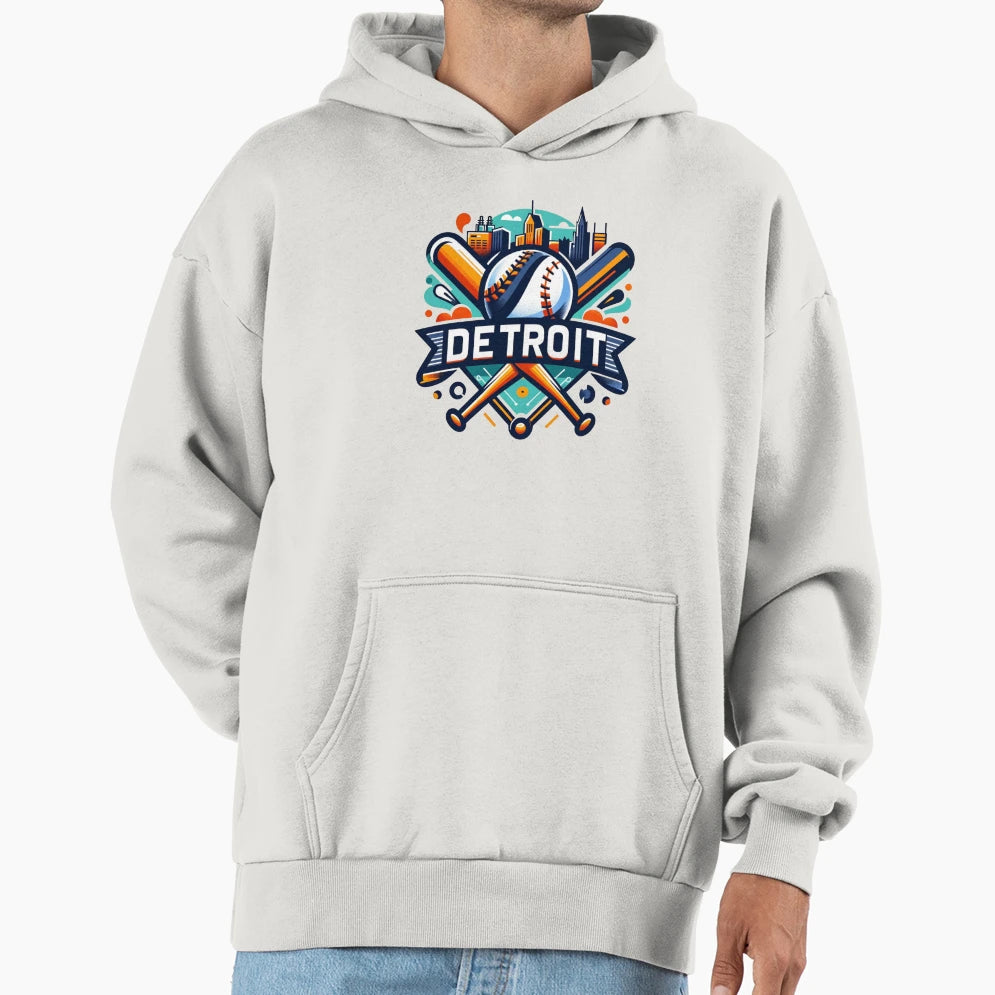 Detroit Field Champion Vibrant Hoodie - Minimalist Print for Adults - T-Shirt, Sweatshirt, Hoodie
