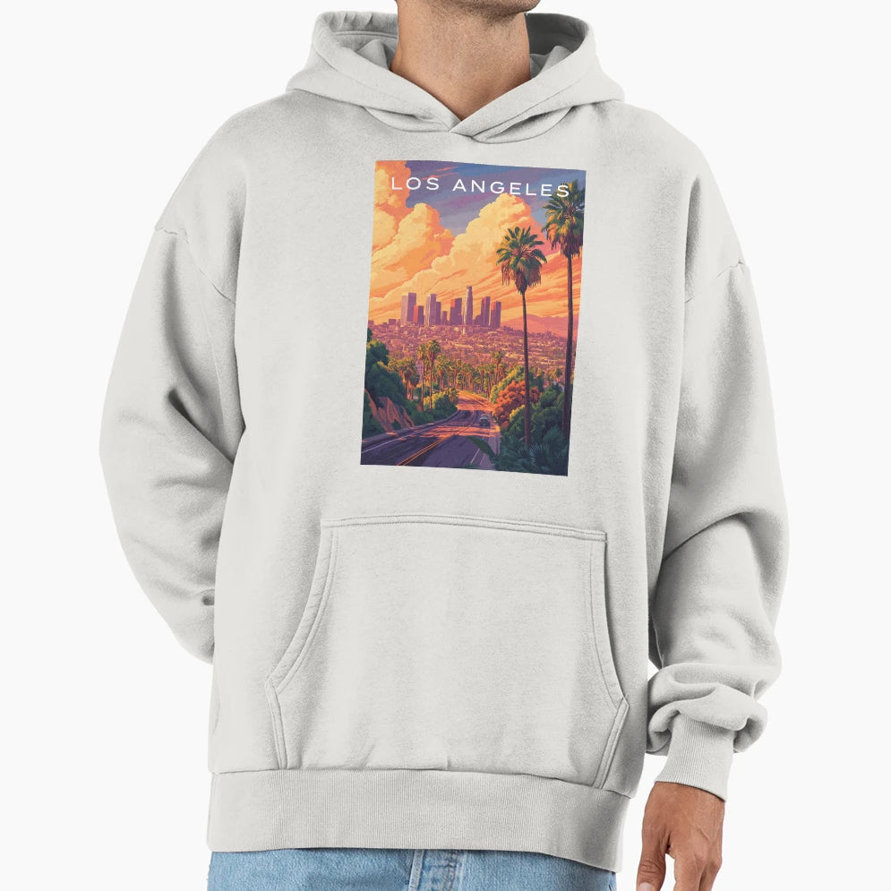 Los Angeles Hoodie - Custom Art Print Men Women - T-Shirt, Sweatshirt, Hoodie