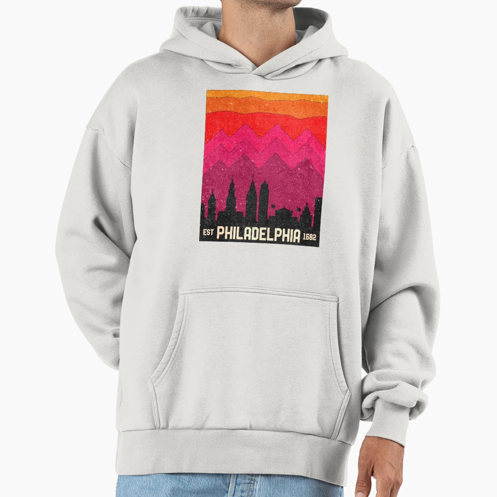 Philadelphia Philly Pennsylvania Hoodie - Custom Art Print Men Women - T-Shirt, Sweatshirt, Hoodie