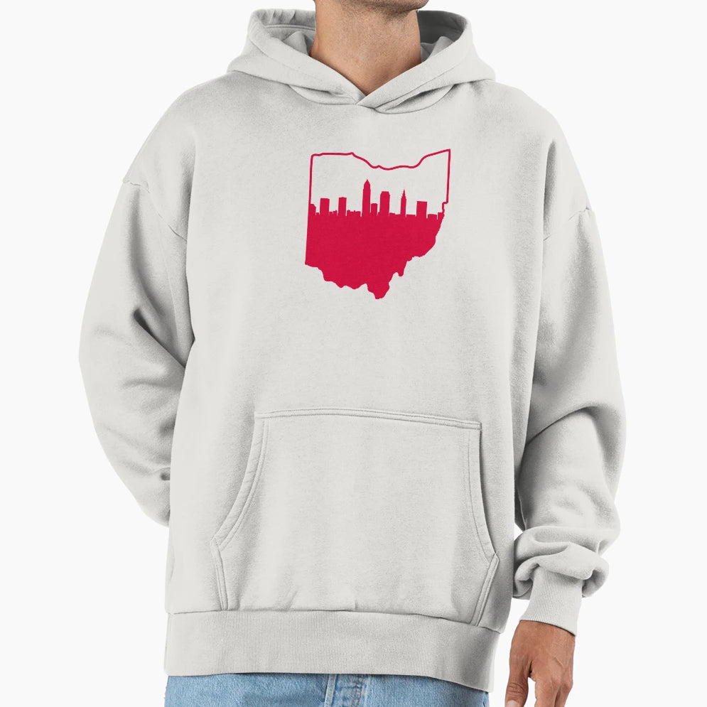 Cleveland Ohio Baseball Cle Red And Hoodie - Streetwear Style for Adults - T-Shirt, Sweatshirt, Hoodie