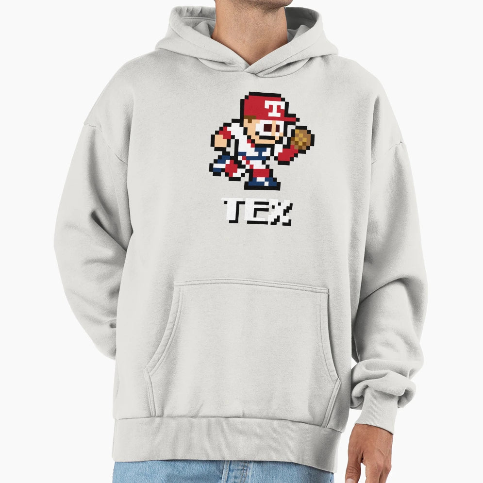 Texas 8 Bit Player Initials Hoodie - Fun Novelty Design for Adults - T-Shirt, Sweatshirt, Hoodie