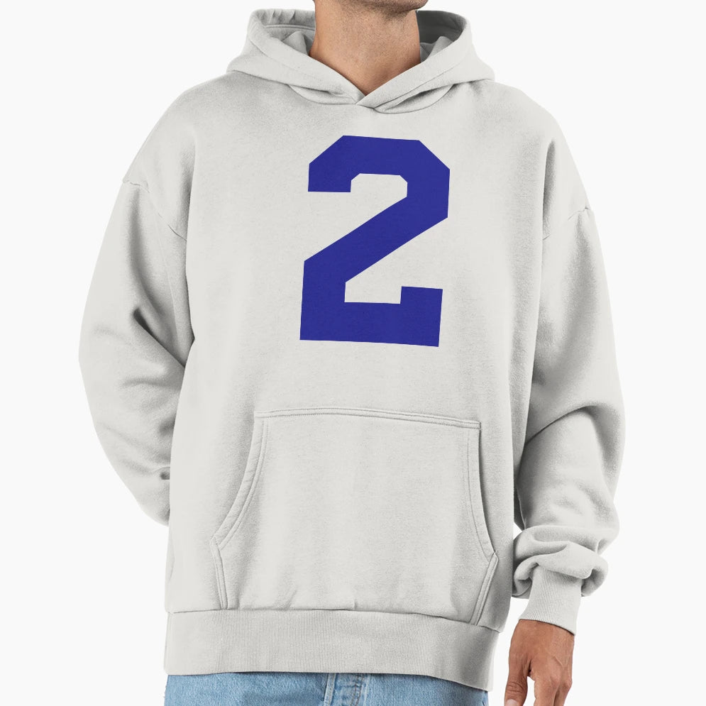 Number 2 Blue Two Sports Number Two Hoodie - Aesthetic Graphic Men Women - T-Shirt, Sweatshirt, Hoodie