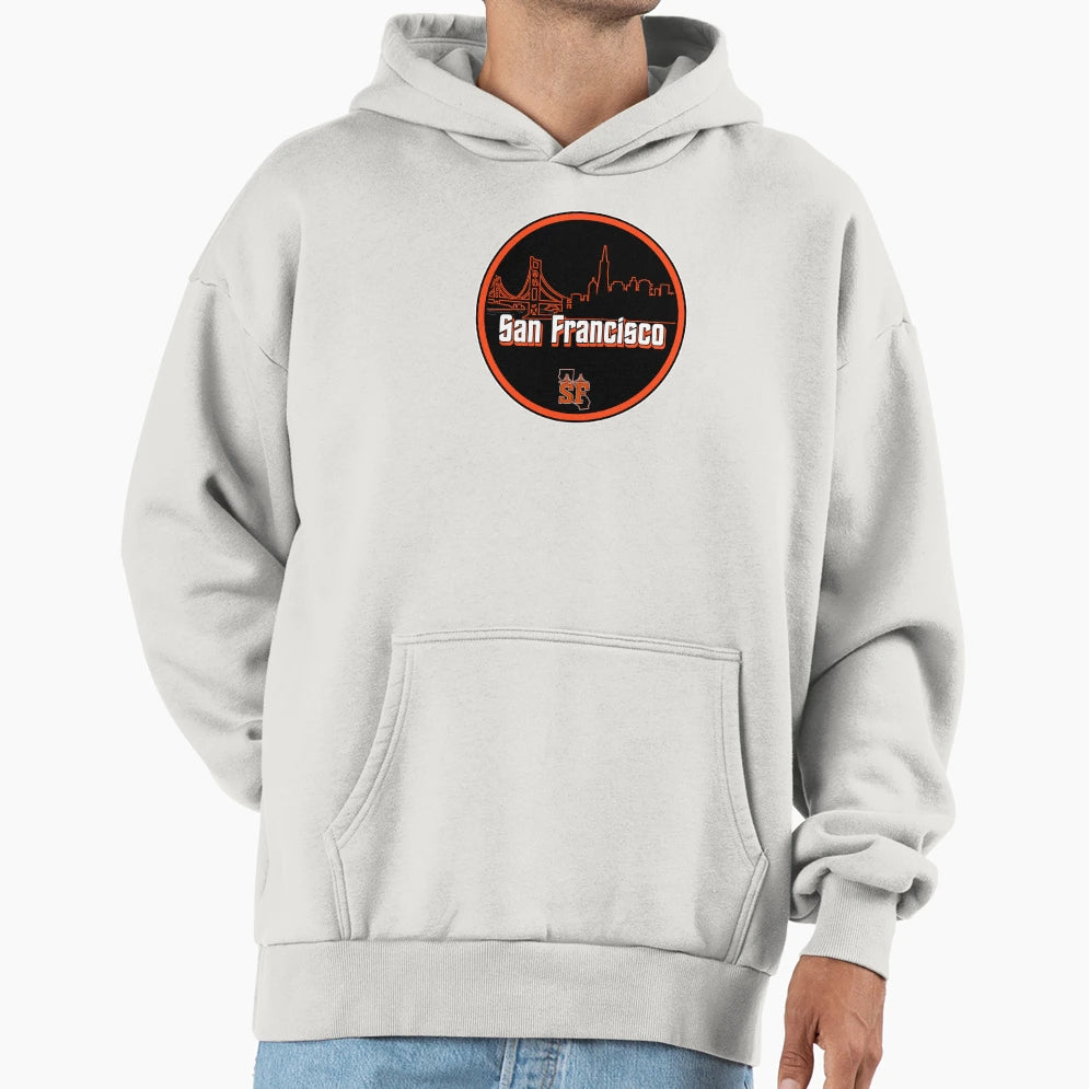 San Francisco Skyline Crest Hoodie - Novelty Apparel Men Women - T-Shirt, Sweatshirt, Hoodie