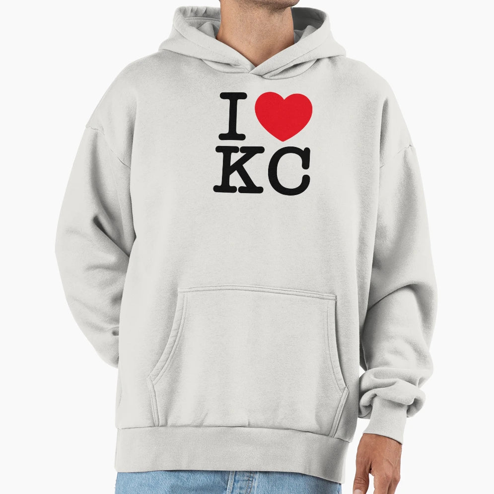 I Heart Kc Hoodie - Streetwear Style for Adults - T-Shirt, Sweatshirt, Hoodie