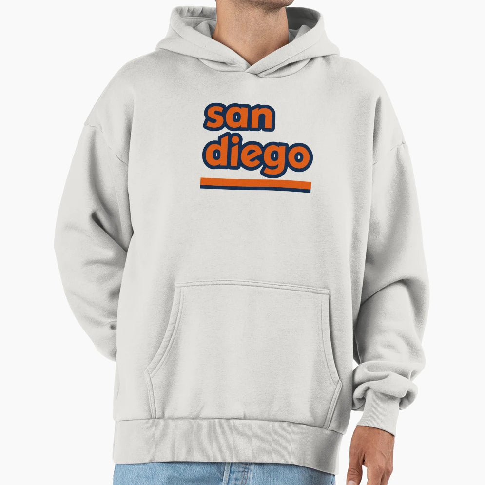 San Diego Orange And Blue Hoodie - Novelty Apparel Men Women - T-Shirt, Sweatshirt, Hoodie