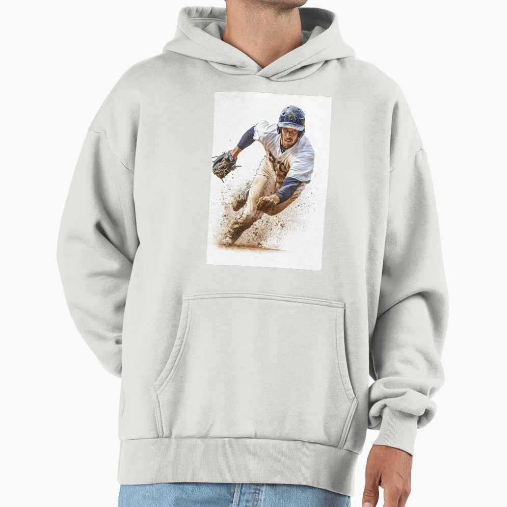 Pitcher Running Catch Active Outdoors Hoodie - Unique Graphic for Adults - T-Shirt, Sweatshirt, Hoodie