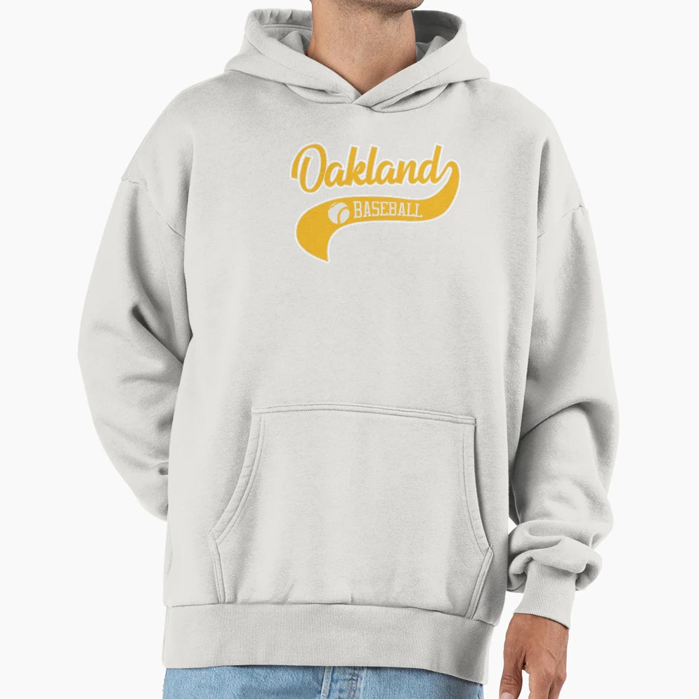 Oakland Baseball Athletic Swoosh Hoodie - Trendy Graphic Unisex - T-Shirt, Sweatshirt, Hoodie