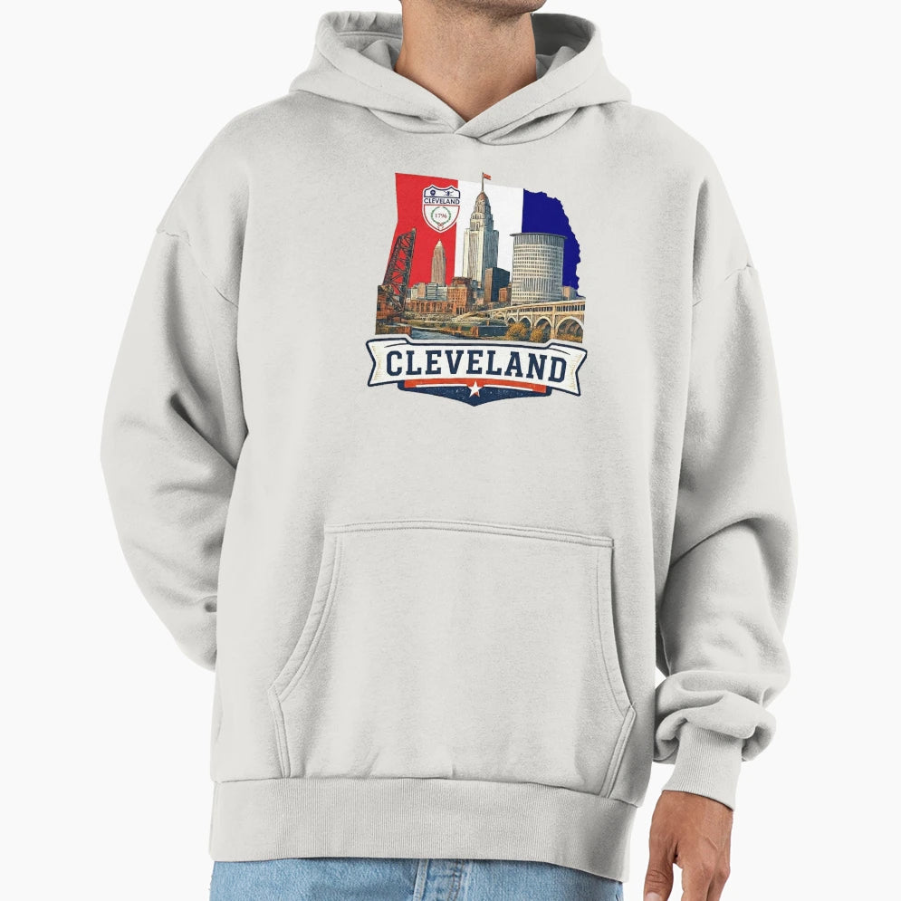 Cleveland Skyline Hoodie - Streetwear Style Unisex - T-Shirt, Sweatshirt, Hoodie
