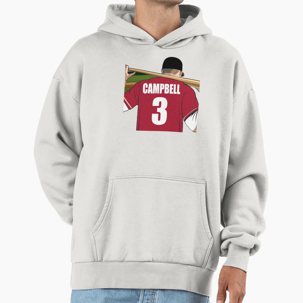 Campbell Baseball Number 3 Hoodie - Minimalist Print Unisex - T-Shirt, Sweatshirt, Hoodie