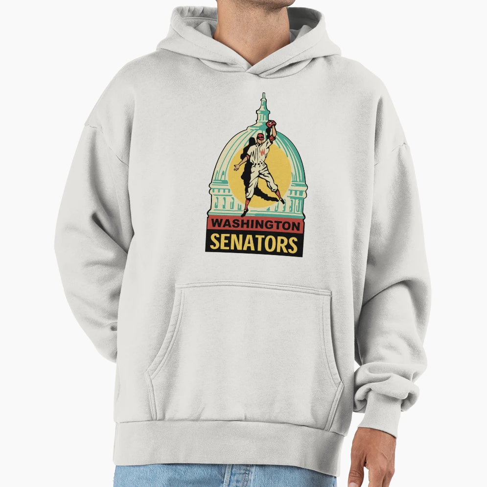 Senators Baseball Hoodie - Novelty Apparel for Adults - T-Shirt, Sweatshirt, Hoodie