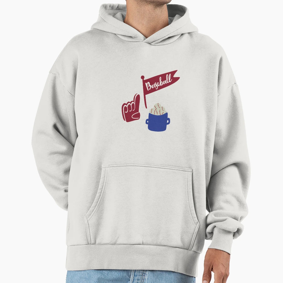 Baseball Hoodie - Graphic Print Unisex - T-Shirt, Sweatshirt, Hoodie