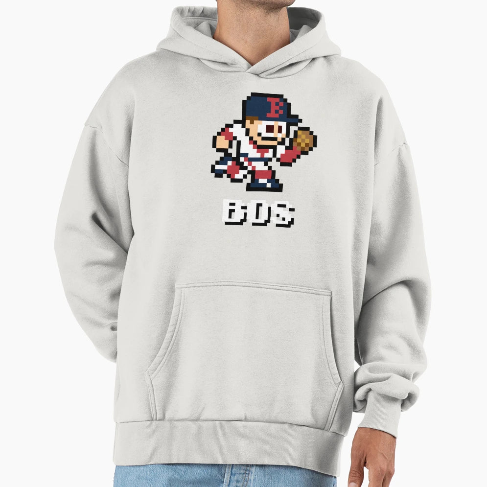 Boston 8 Bit Player Initials Hoodie - Graphic Print Men Women - T-Shirt, Sweatshirt, Hoodie