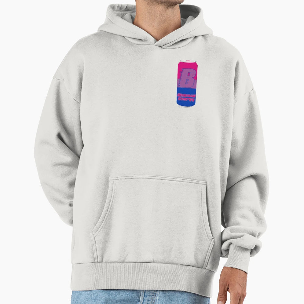 Bisexual Pride Energy Drink Hoodie - Minimalist Print for Adults - T-Shirt, Sweatshirt, Hoodie
