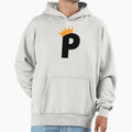 Crowned Monogram Letter P Hoodie - Minimalist Print for Adults - T-Shirt, Sweatshirt, Hoodie