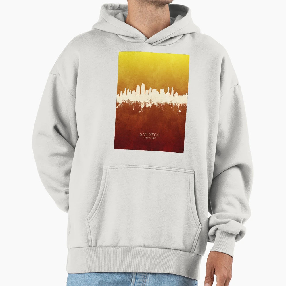 San Diego California Skyline Hoodie - Trendy Graphic for Adults - T-Shirt, Sweatshirt, Hoodie