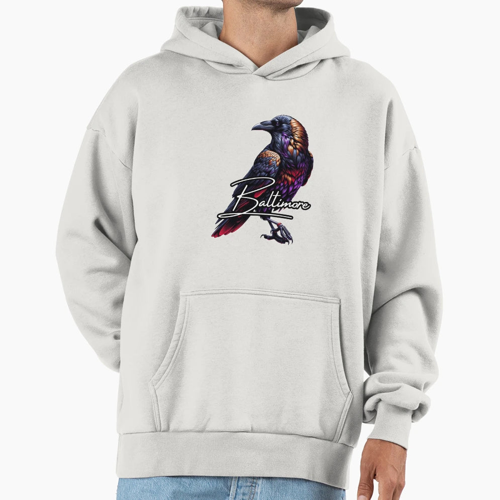 Baltimore Raven Hoodie - Streetwear Style Men Women - T-Shirt, Sweatshirt, Hoodie