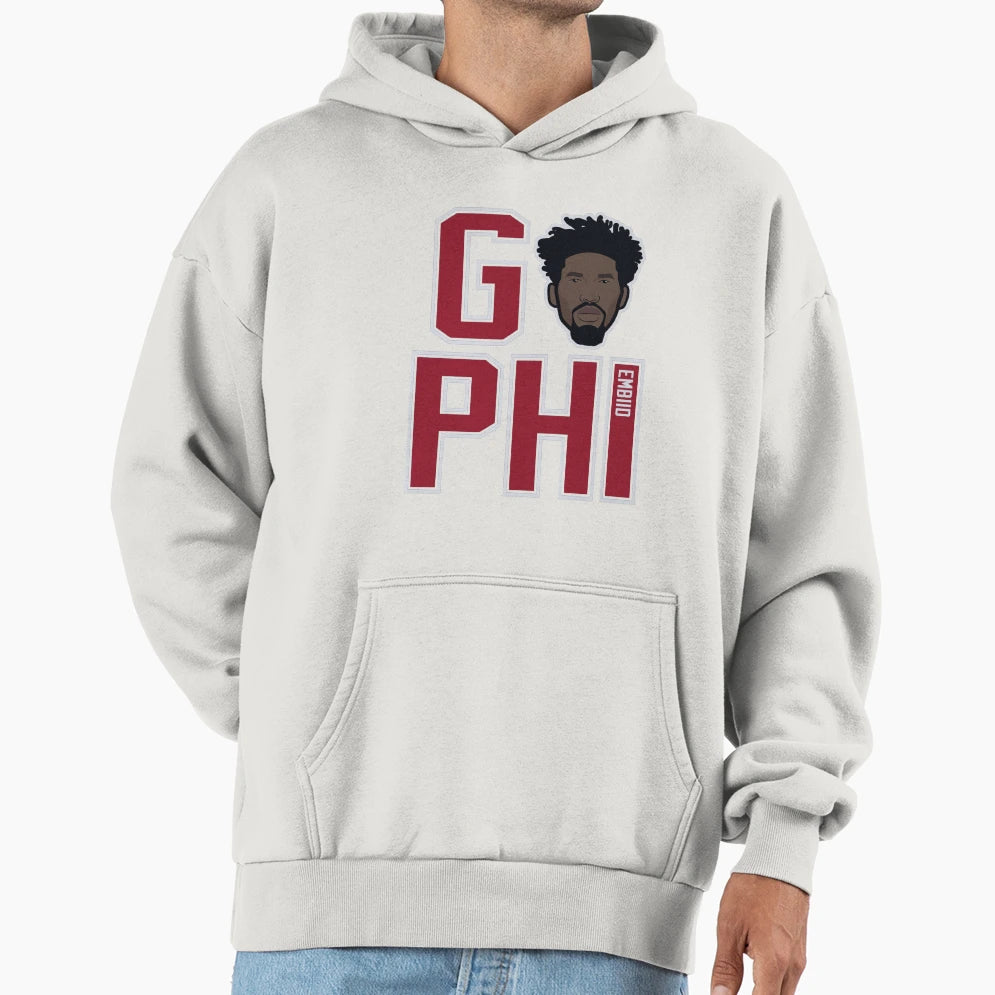 Joel Embiid Go Phi Hoodie - Casual Everyday Wear for Adults - T-Shirt, Sweatshirt, Hoodie