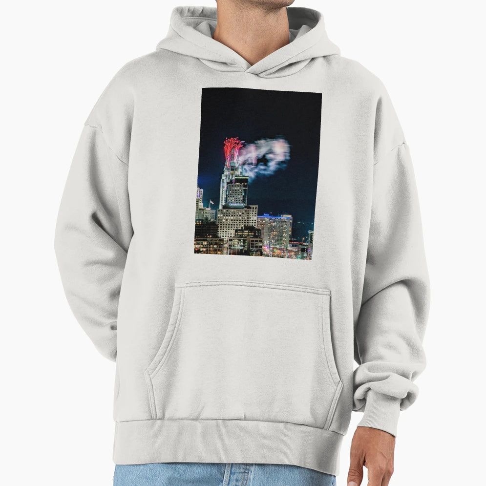 2021 Webn Fireworks Cincinnati Ohio Skyline Hoodie - Graphic Print Unisex - T-Shirt, Sweatshirt, Hoodie