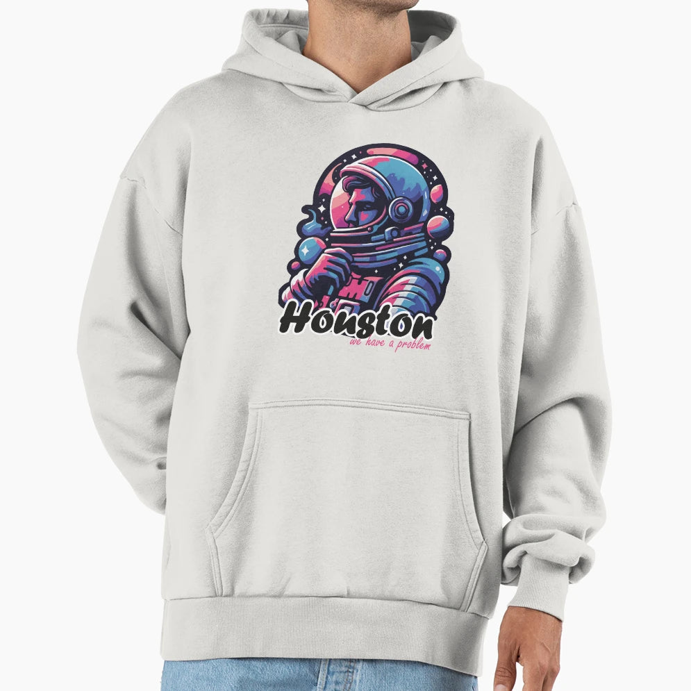 Astronaut Houston We Have Problems Hoodie - Graphic Print for Adults - T-Shirt, Sweatshirt, Hoodie