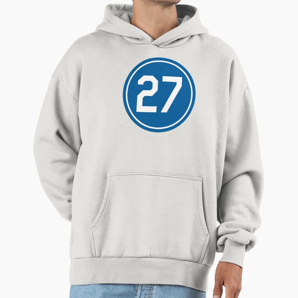 Trevor Bauer 27 Jersey Number Hoodie - Graphic Print Unisex - T-Shirt, Sweatshirt, Hoodie