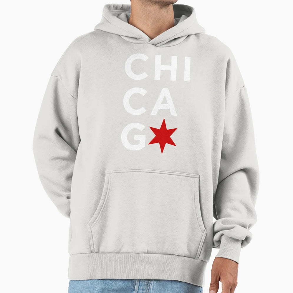 Chicago White Hoodie - Novelty Apparel Unisex - T-Shirt, Sweatshirt, Hoodie