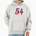 Number 54 Hoodie - Fun Novelty Design for Adults - T-Shirt, Sweatshirt, Hoodie