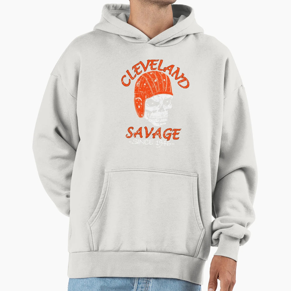 Cleveland Football Fan Savage 1946 Hoodie - Trendy Graphic for Adults - T-Shirt, Sweatshirt, Hoodie