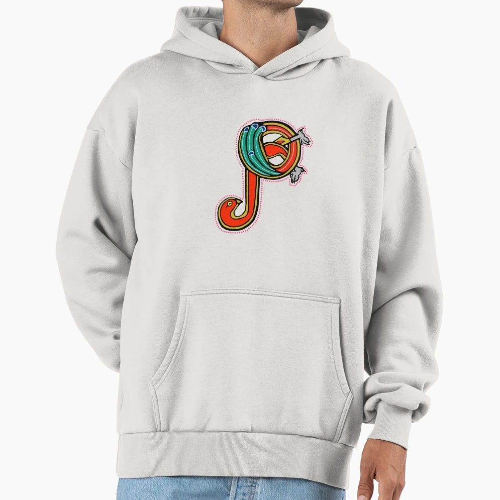 P Is Parrot Medieval Letter Hoodie - Trendy Graphic Unisex - T-Shirt, Sweatshirt, Hoodie