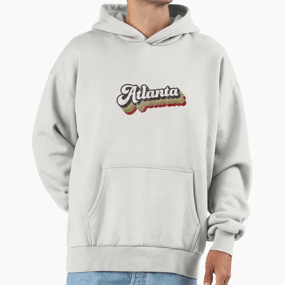 Atlanta Soccer Distressed Baseball Hoodie - Custom Art Print Men Women - T-Shirt, Sweatshirt, Hoodie