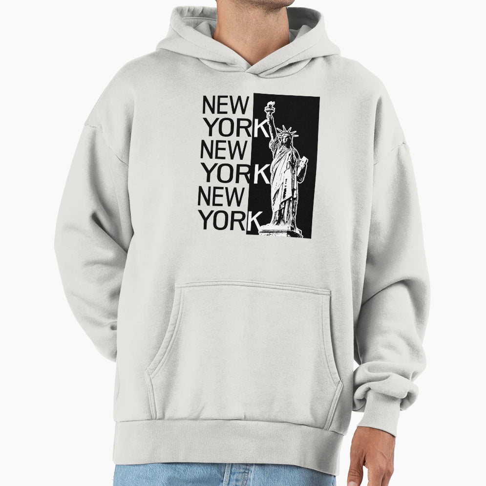 New York City Statue Liberty Hoodie - Minimalist Print Unisex - T-Shirt, Sweatshirt, Hoodie