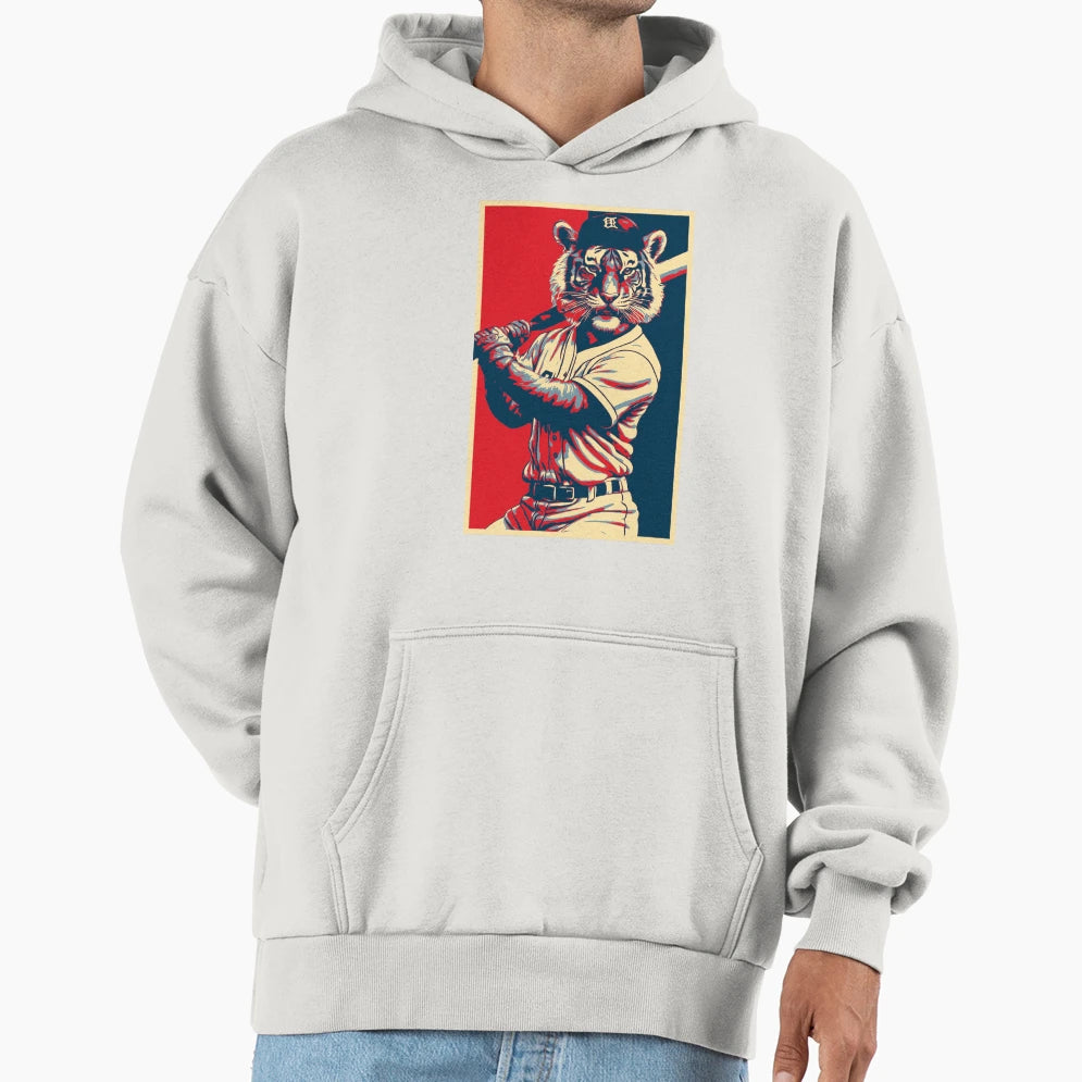 Baseball Tiger Hope Hoodie - Unique Graphic Unisex - T-Shirt, Sweatshirt, Hoodie