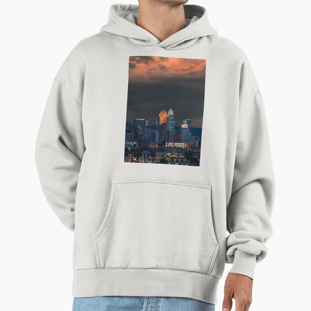 Stormy Cincinnati Great American Tower Hoodie - Streetwear Style Unisex - T-Shirt, Sweatshirt, Hoodie