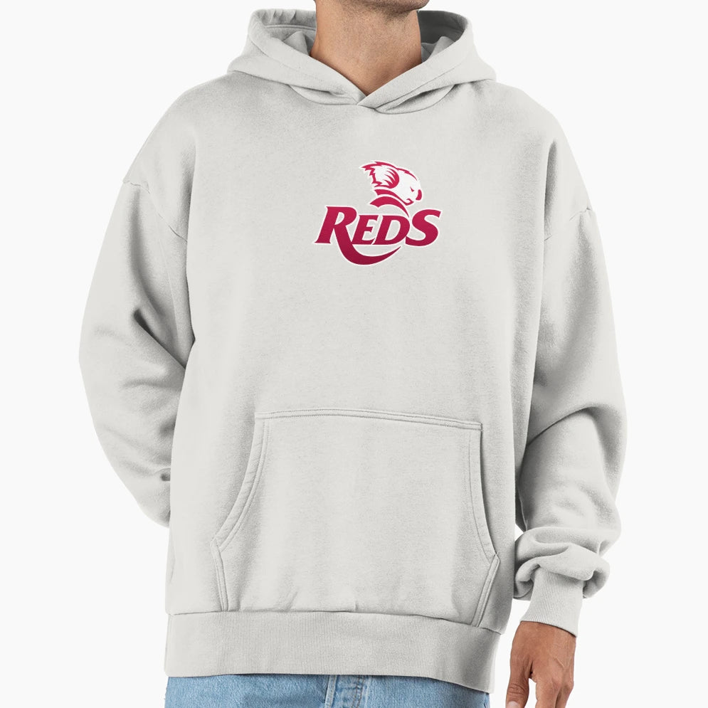 Qld Reds Rugby Hoodie - Graphic Print Unisex - T-Shirt, Sweatshirt, Hoodie