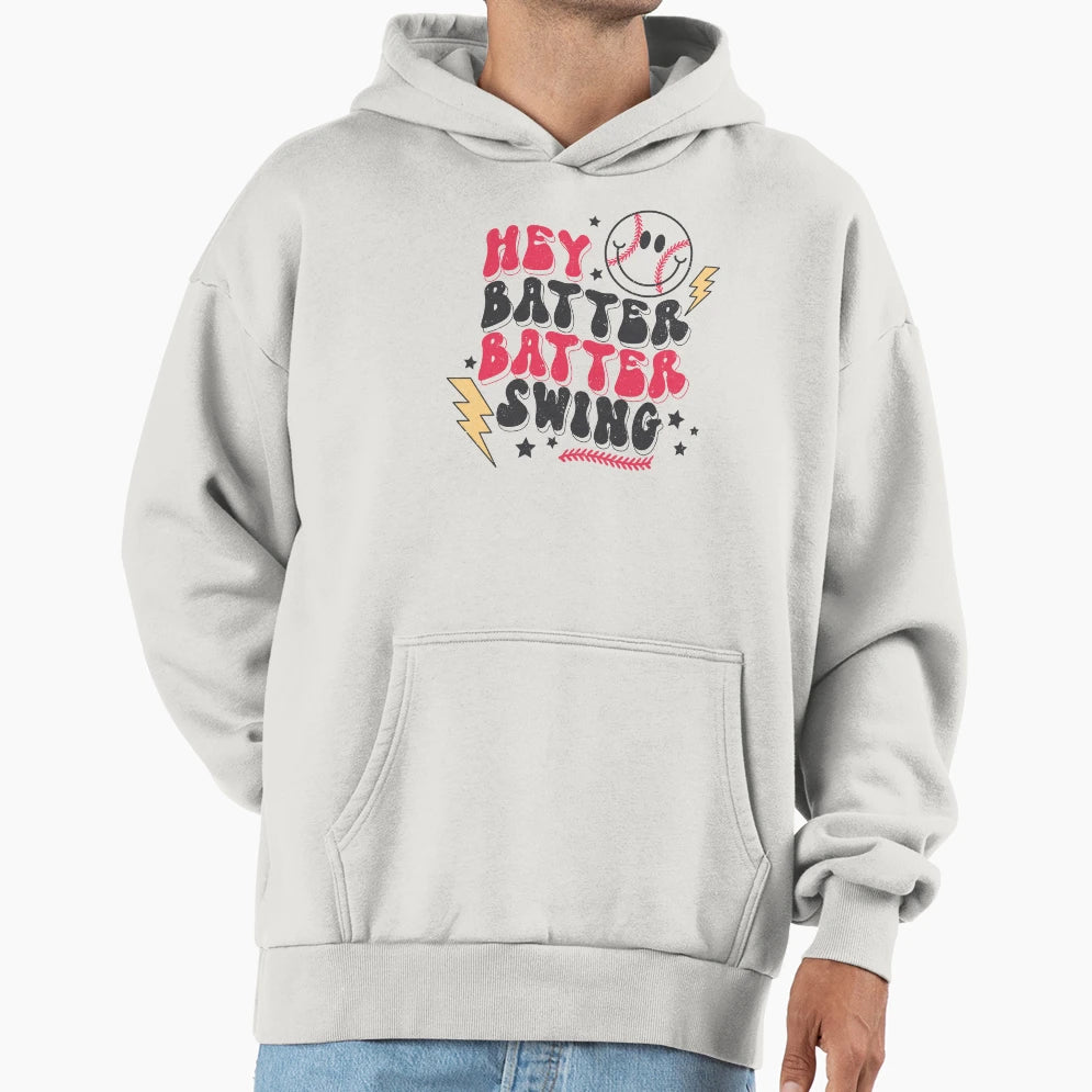 Hey Batter Batter Swing Baseball T-Shirt - Minimalist Print Men Women - T-Shirt, Sweatshirt, Hoodie
