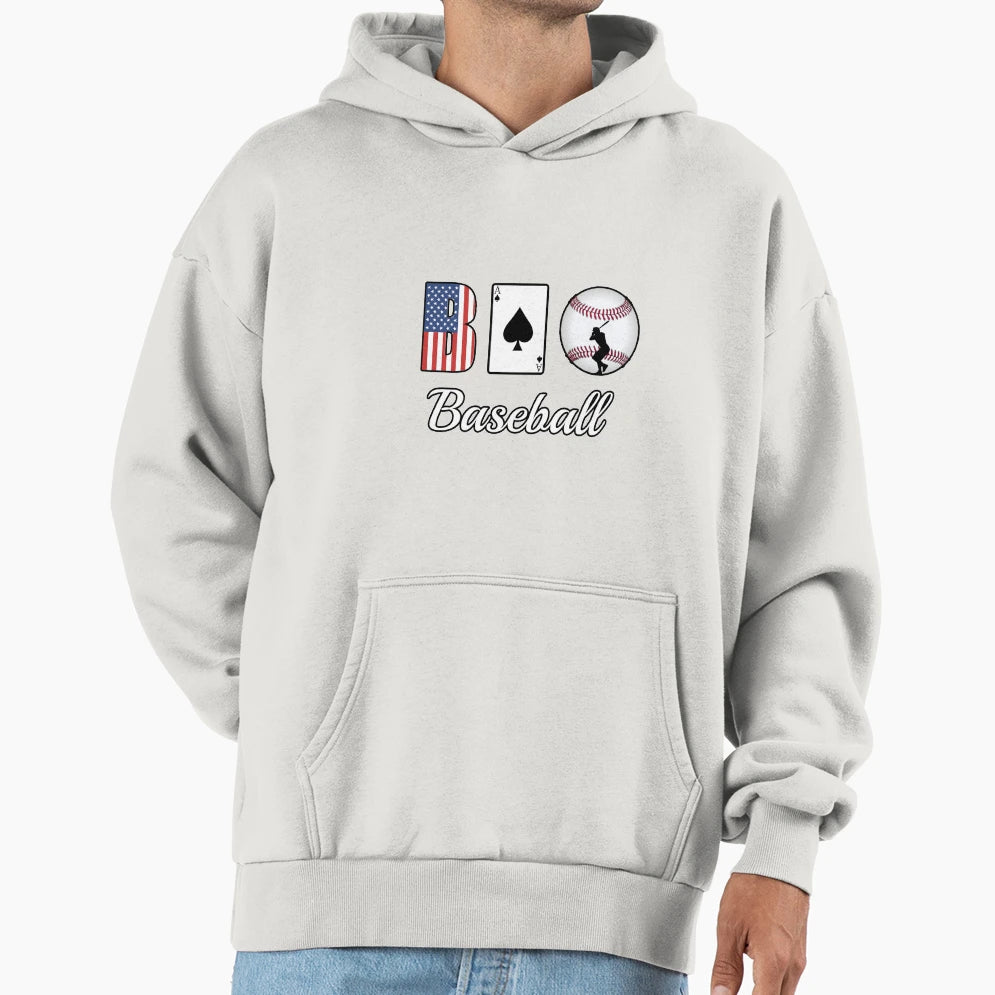Baseball Hoodie - Graphic Print Men Women - T-Shirt, Sweatshirt, Hoodie