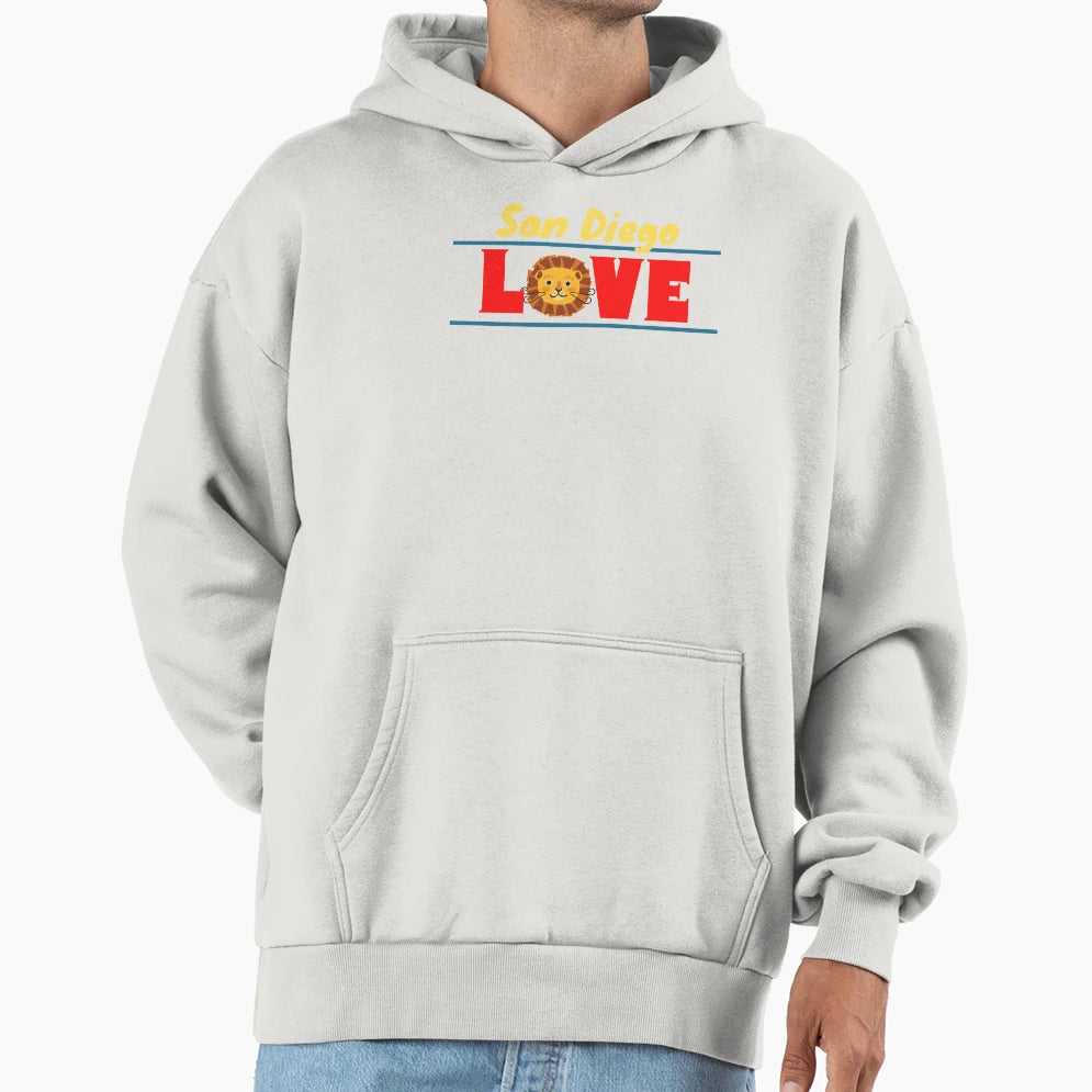 San Diego Lion Love Hoodie - Novelty Apparel Men Women - T-Shirt, Sweatshirt, Hoodie