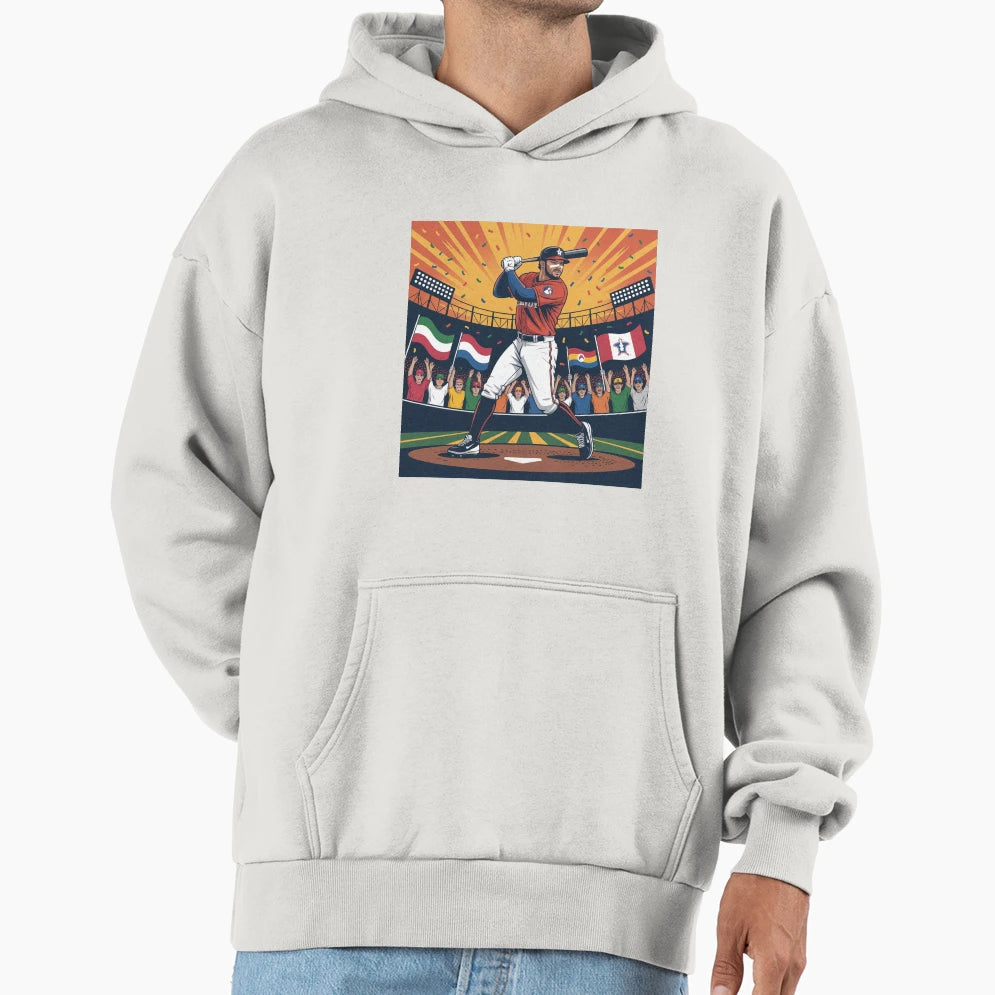 Power Swing Baseball Hero Fan Art Hoodie - Fun Novelty Design for Adults - T-Shirt, Sweatshirt, Hoodie