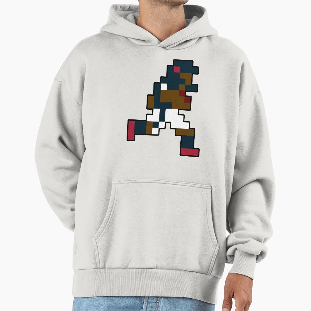 8 Bit Houston Pixel Football Player Hoodie - Novelty Apparel Men Women - T-Shirt, Sweatshirt, Hoodie