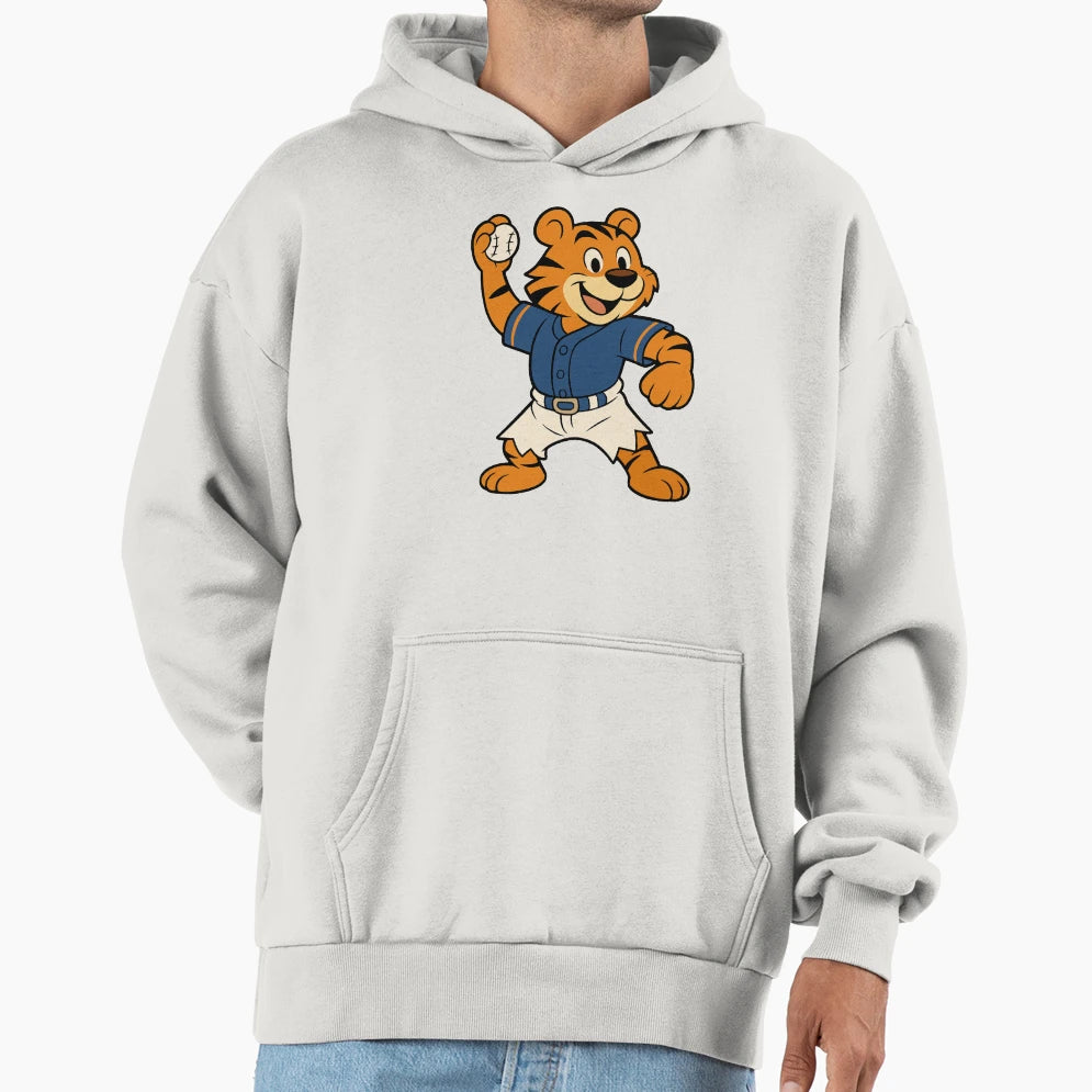 Tiger Baseball Player Hoodie - Custom Art Print Unisex - T-Shirt, Sweatshirt, Hoodie