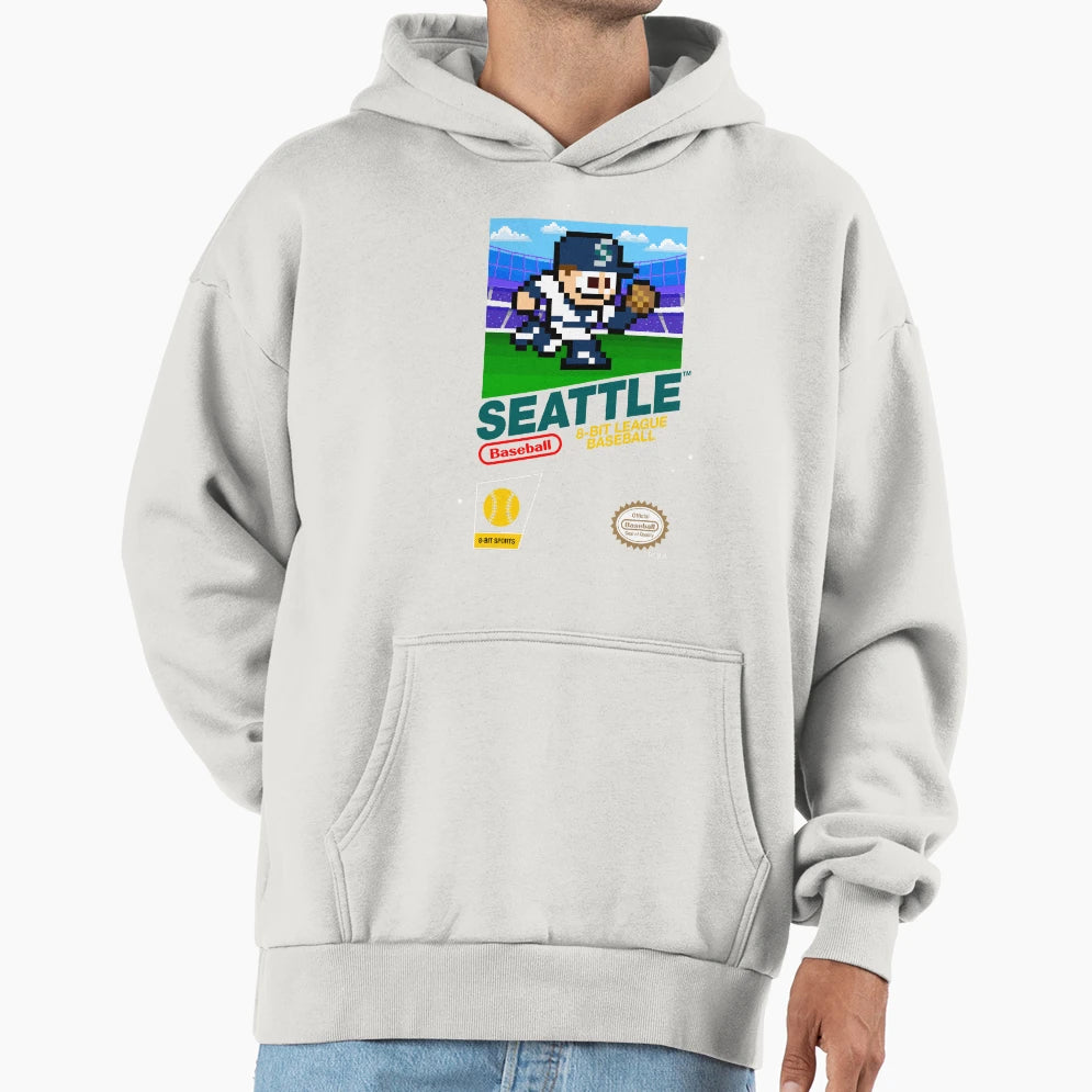 Seattle 8 Bit Videogame Cart Hoodie - Fun Novelty Design for Adults - T-Shirt, Sweatshirt, Hoodie